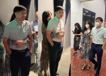 Bắt gặp cảnh Thái Hoà đưa vợ đẹp đi Cinetour, giữa rạp phim mà nắm tay, ôm nhau không rời